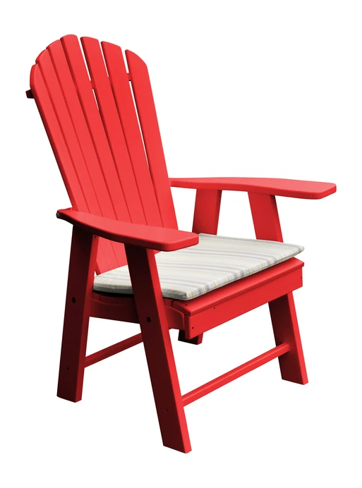 Poly Outdoor Upright Adirondack Chair Solid Color The Wood Reserve