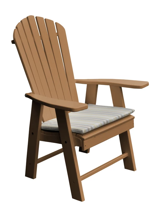 Poly Outdoor Upright Adirondack Chair - Multiple Color Options