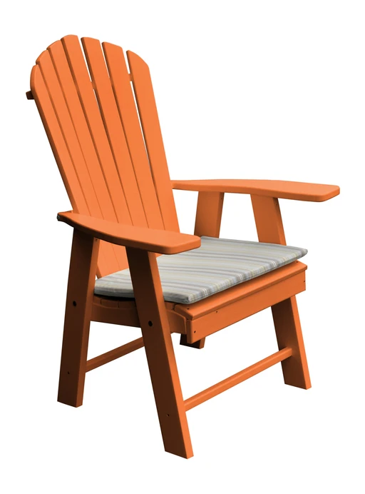 Poly Outdoor Upright Adirondack Chair - Multiple Color Options