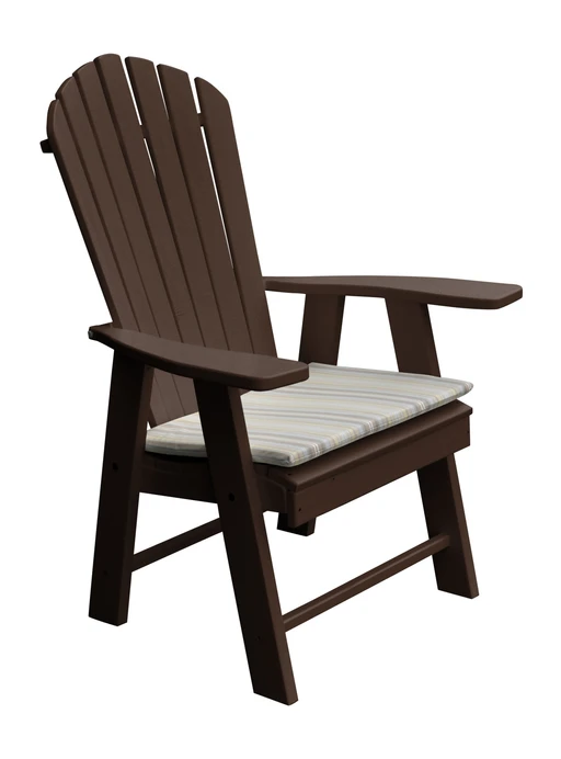 Poly Outdoor Upright Adirondack Chair - Multiple Color Options