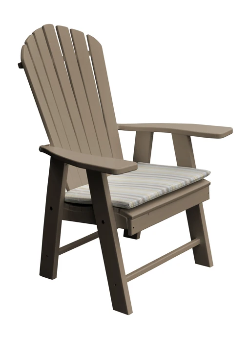 Poly Outdoor Upright Adirondack Chair - Multiple Color Options