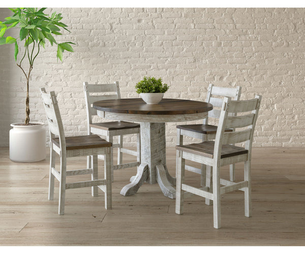 Preston - Reclaimed Barnwood Round Dining Table - The Wood Reserve