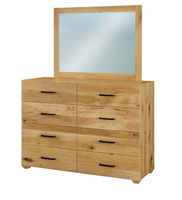 Arcadia - Amish Handcrafted 8 Drawer Dresser W/ Optional Mirror