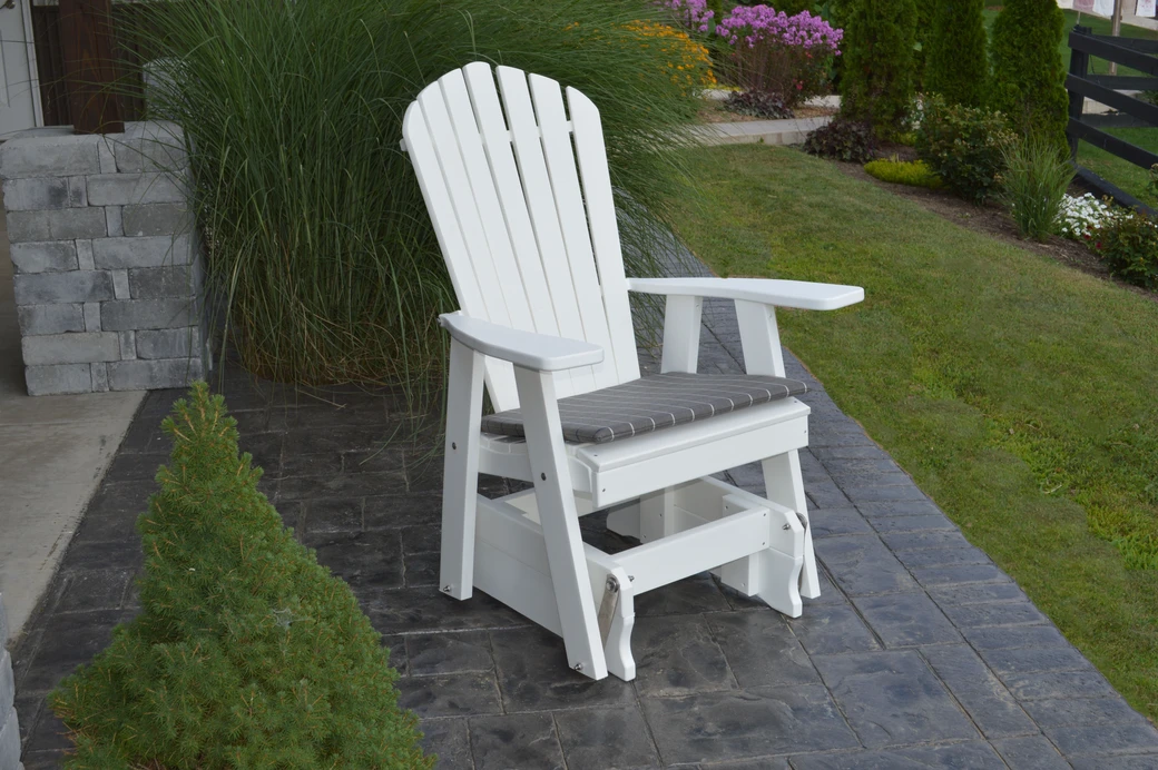 Poly Outdoor Adirondack Gliding Chair - Multiple Color Options