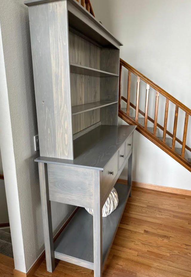 Amish Country Style Open Shelf Hutch