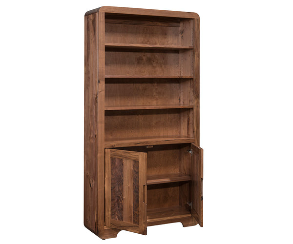Europa- Amish Handcrafted 36" Bookcase With Doors