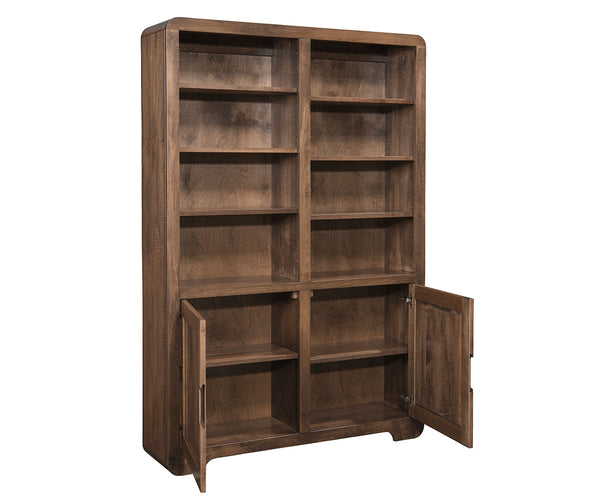 Europa- Amish Handcrafted 48" Bookcase With Doors