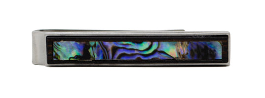 Abalone Inlay Tie Bar - Wenge Wood
