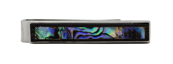 Abalone Inlay Tie Bar - Wenge Wood