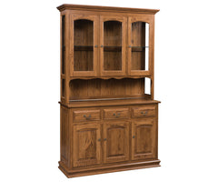 Addieville- Amish Hardwood 3 Door Dining Buffet Cabinet With Hutch