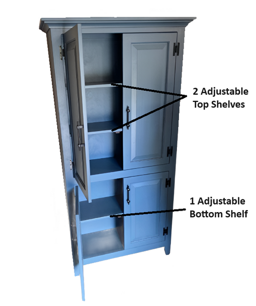 Tuttle - Amish 4-Door Pantry Cabinet