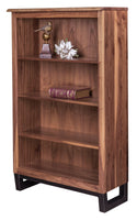 Adona - Amish Handcrafted Rustic Walnut Live-Edge Office Bookcase