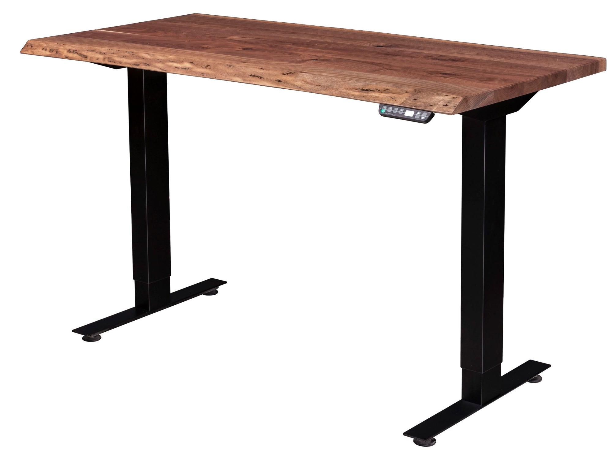 Adona - Rustic Walnut Live-Edge Adjustable Standing Desk