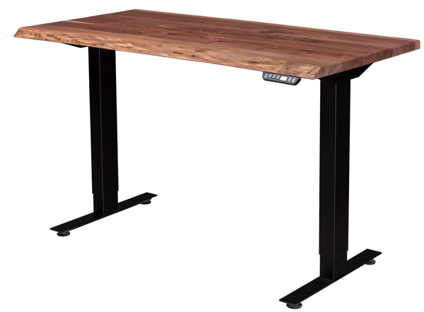 Adona - Rustic Walnut Live-Edge Adjustable Standing Desk