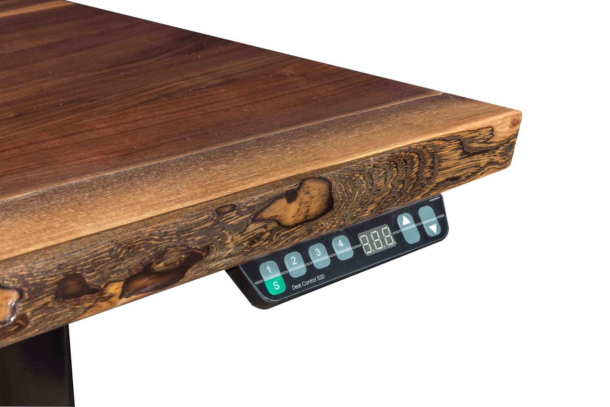 Adona - Rustic Walnut Live-Edge Adjustable Standing Desk
