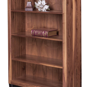 Adona - Amish Handcrafted Rustic Walnut Live-Edge Office Bookcase