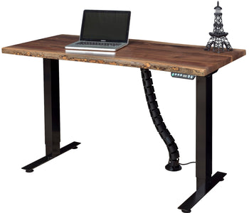 Adona - Rustic Walnut Live-Edge Adjustable Standing Desk