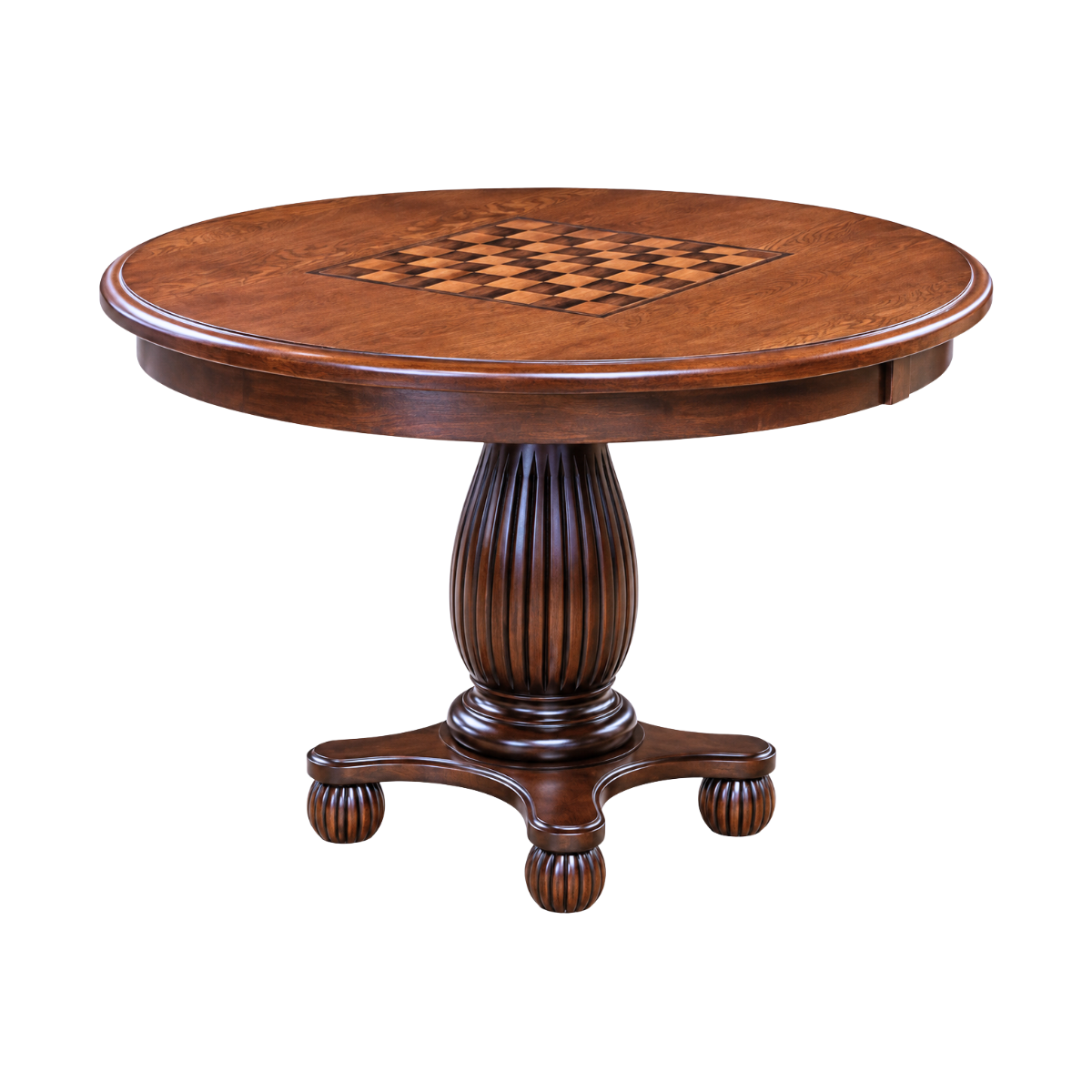 Allendale - Amish Handcrafted Chess & Checkers Game Table