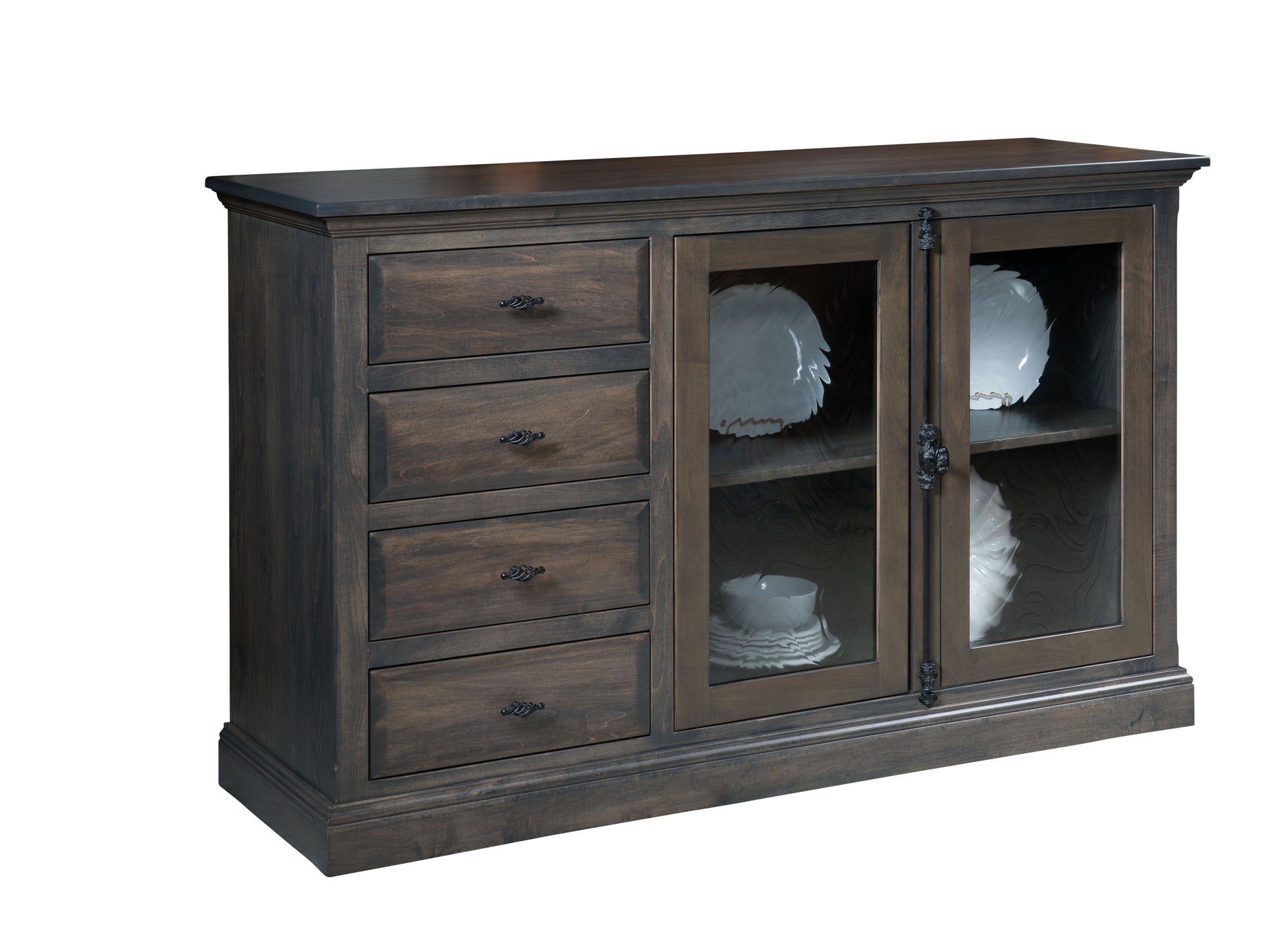 Allison - 2 Door 4 Drawer Sideboard Cabinet with Optional Wine Rack