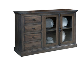 Allison - 2 Door 4 Drawer Sideboard Cabinet with Optional Wine Rack