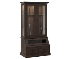 Amish Hardwood Gun Cabinet - Available In 3 Sizes