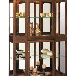 Amish Hardwood Side Lite Curio Display Cabinet