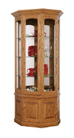 Amish Hardwood Small Deluxe Wall Curio Display Cabinet