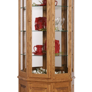 Amish Hardwood Small Deluxe Wall Curio Display Cabinet