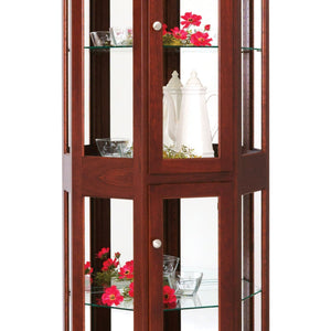 Amish Hardwood Small Wall Curio Display Cabinet