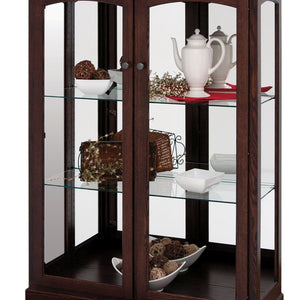 Amish Solid Wood 2 Door Curio Display Cabinet