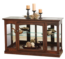 Amish Solid Wood Console Curio Display Cabinet