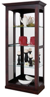 Amish Solid Wood Large Sliding Door Curio Display Cabinet