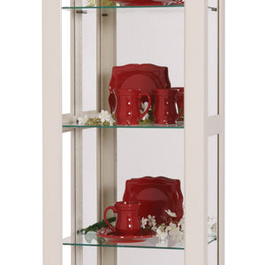 Amish Solid Wood Mini Sliding Door Curio Display Cabinet