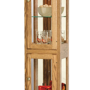 Amish Solid Wood Small Traditional Curio Display Cabinet
