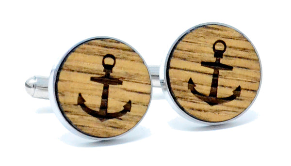 Anchor Cufflinks - Whiskey Barrel
