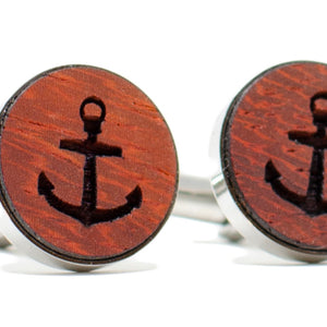 Anchor Cufflinks - Padauk