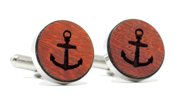 Anchor Cufflinks - Padauk