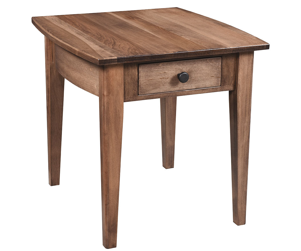 Apple Creek - Amish Hardwood End Table With Drawer