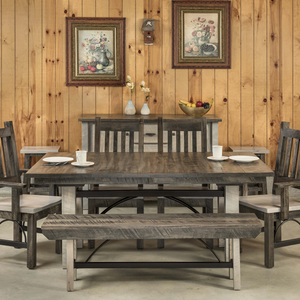 Arcadia / Amish Rough-Cut Maple Dining Set