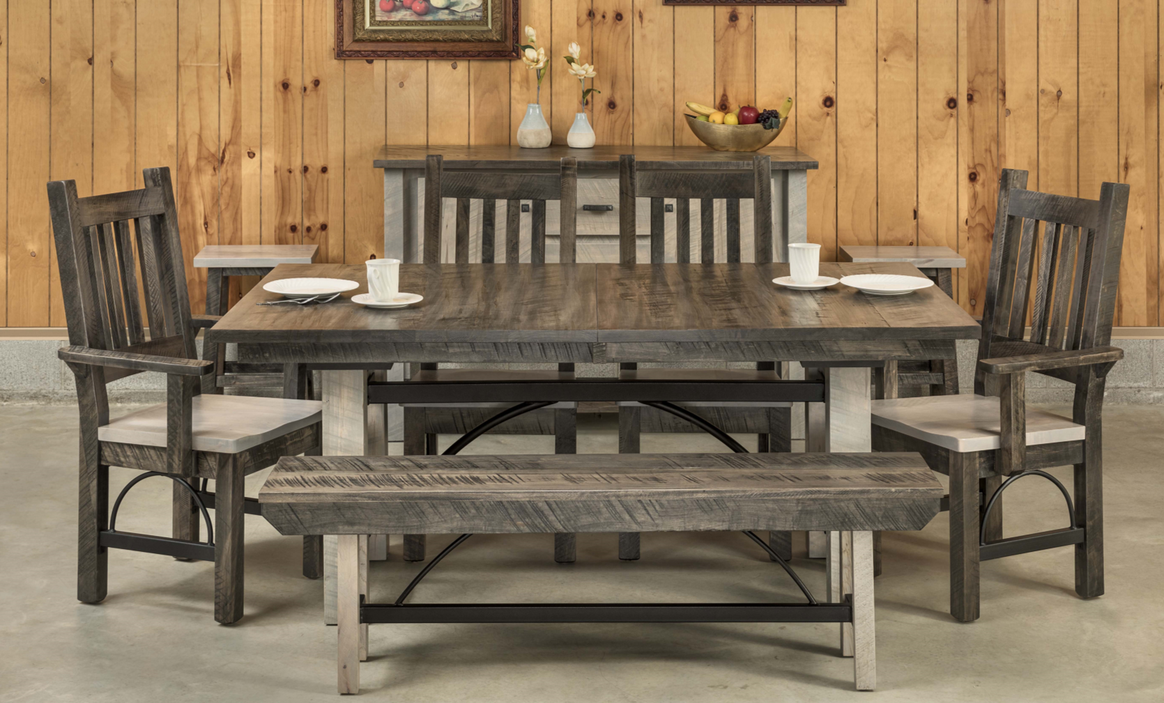 Amish Rough-Cut Maple Server