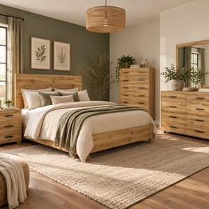 Arcadia - Amish Handcrafted 8 Drawer Dresser w/ Optional Mirror, Chest of Drawers and Nightstand