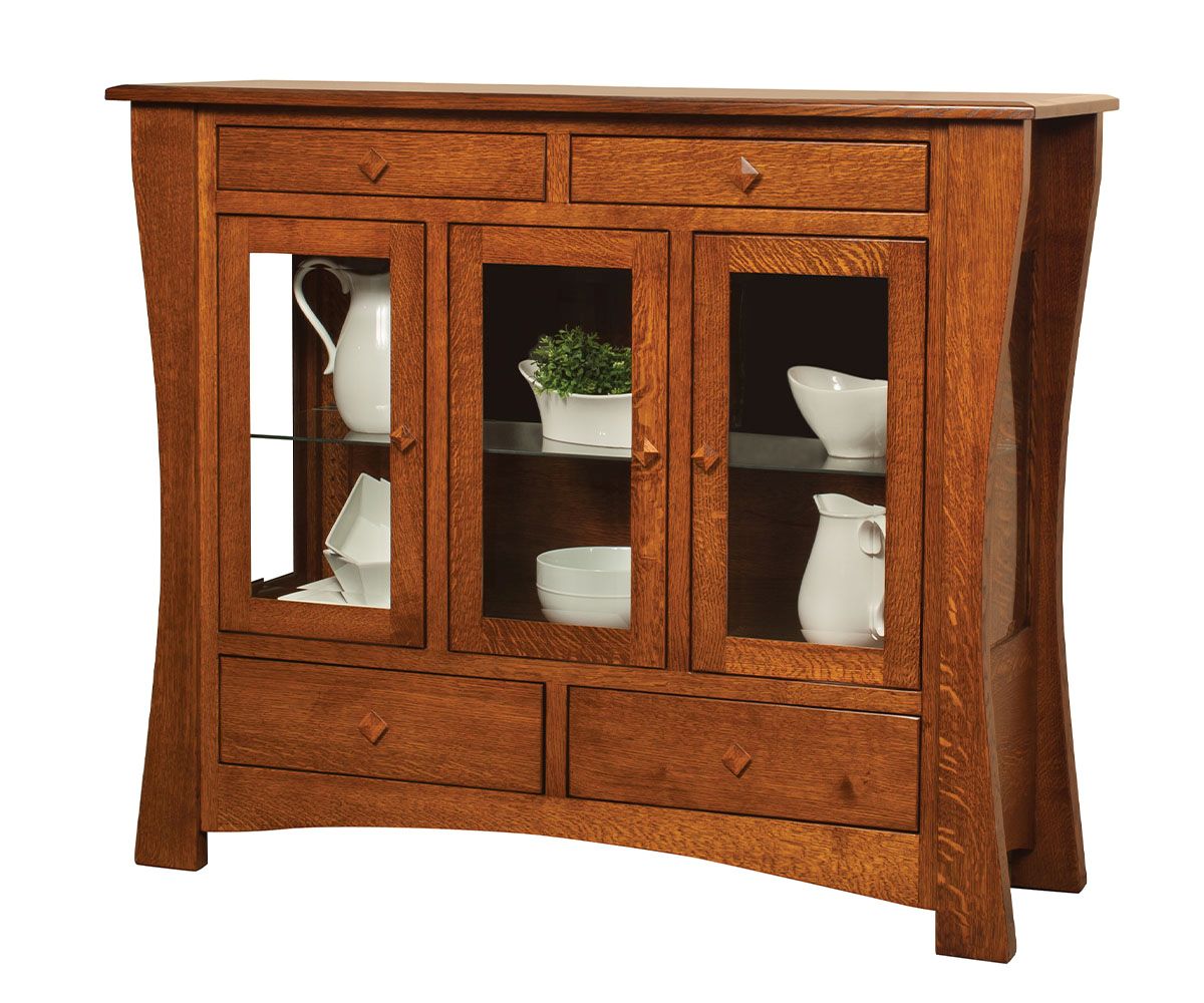Arts & Crafts - Amish Handcrafted Buffet Cabinet With Optional Mirror