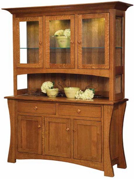Arts & Crafts - Amish Solid Wood Dining Hutch