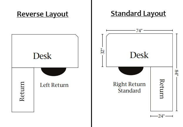 Aspen - Amish Hardwood Corner L-Desk w/ Optional Hutch Topper