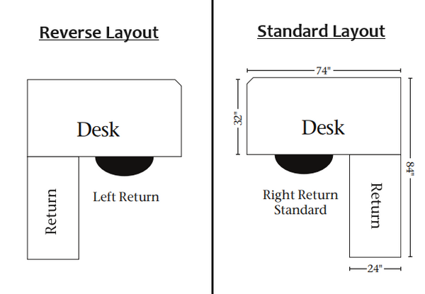 Aspen - Amish Hardwood Corner L-Desk w/ Optional Hutch Topper