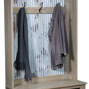 Aspen Rustic Hall Tree Bench