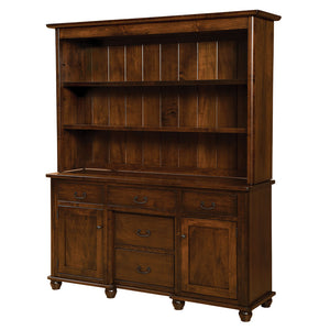 Ava - Amish 2 Door 5 Drawer Open Dining Hutch
