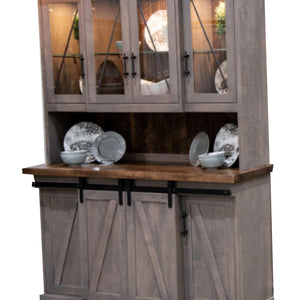 Avalon - Amish Handcrafted Barn Door Dining Hutch