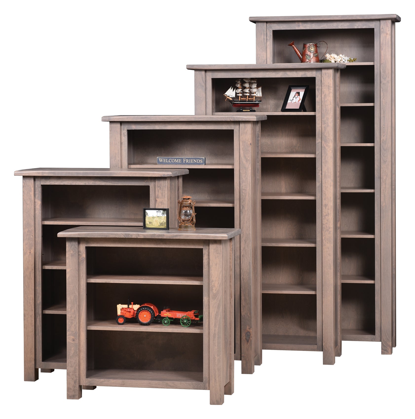 Barn Floor Bookcase w/ 5 Height Options