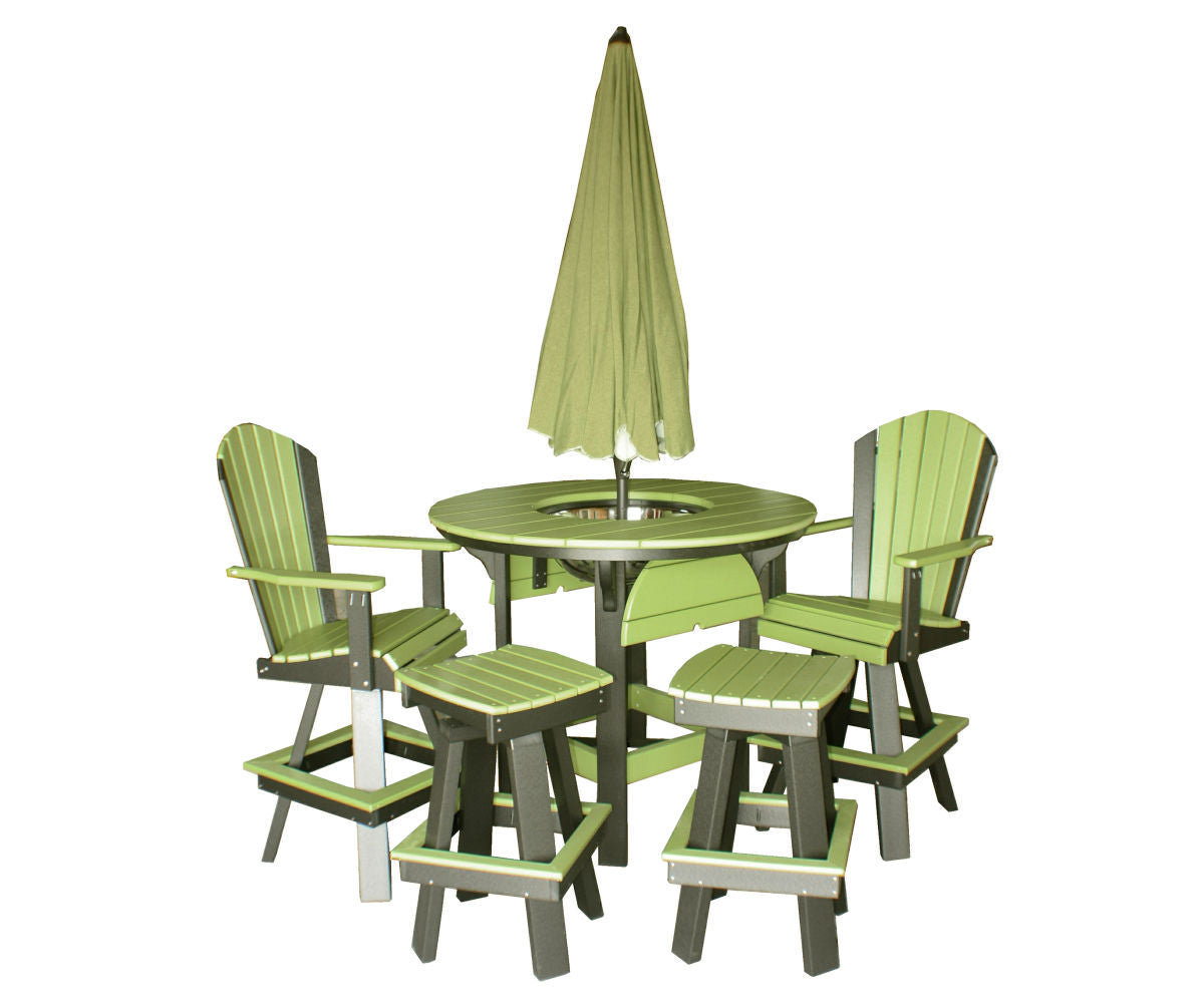 Classic - Poly Outdoor 48" Round Bar Table With Bowl